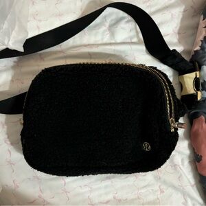 Black Sherpa Lululemon Belt Bag